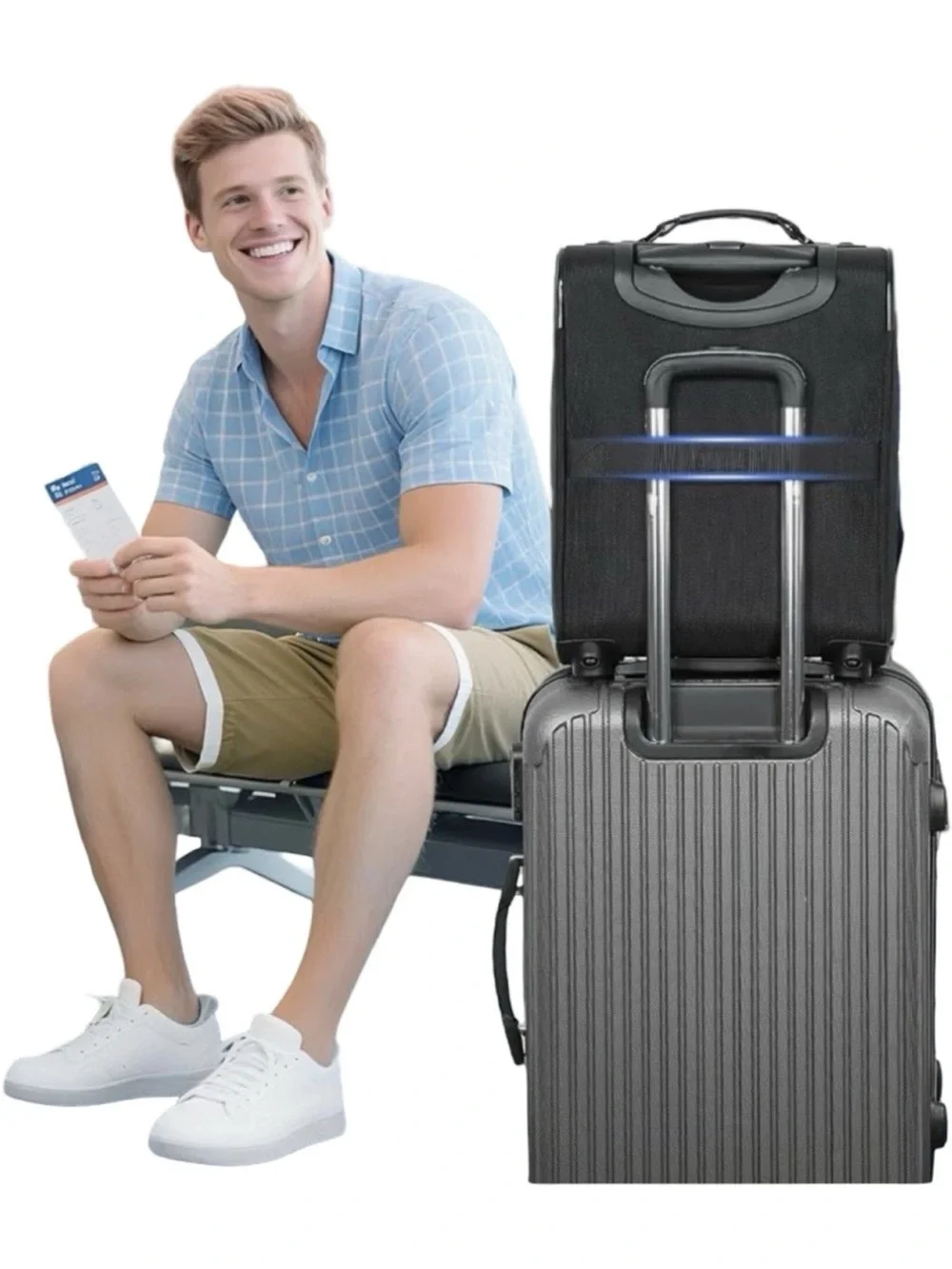 Lakespring Lightweight Underseat Carry on Luggage Spinner Wheels 16” Black NEW